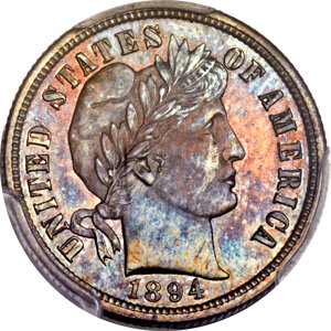 1894-S Barber dime