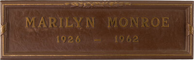 Marilyn Monroe Grave Marker, Circa 1990s