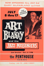 Art Blakey And The Jazz Messengers The Penthouse Concert Poster (1960s)