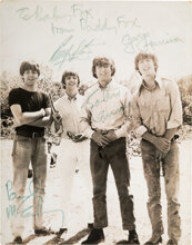 Beatles Signed Group Photo Taken During the Filming of Help!