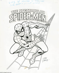 Original Comic Art:Splash Pages, John Romita Sr. - Spider-Man Poster Original Art (Marvel, 1978).Hey there Marvelite, shake hands with your friendly neighbo... (2items)