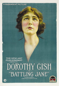 Movie Posters:Drama, Battling Jane (Paramount, 1918). One Sheet (27" X 41"). DorothyGish is a drifter who finds and adopts an abandoned baby. Ho...
