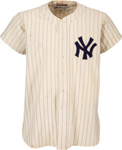 1946 Joe DiMaggio Game Worn & Signed New York Yankees Jersey Photo Matched to Home Opener