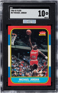 1986 Fleer Michael Jordan Rookie #57 SGC Gem Mint 10