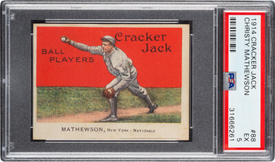 1914 Cracker Jack Christy Mathewson #88 PSA EX 5 - Pop Two, Only One Higher