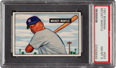 1951 Bowman Mickey Mantle Rookie #253 PSA NM-MT 8