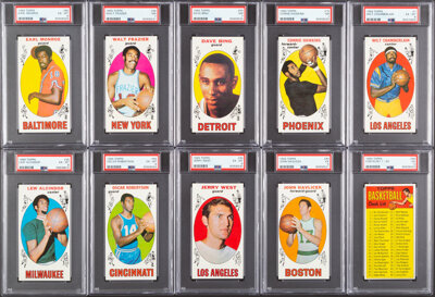1969 Topps Basketball Complete Set (99) With Alcindor Rookie PSA 6
