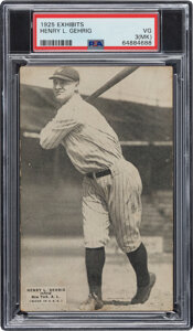 1925 Exhibits Lou Gehrig Rookie PSA VG 3 (MK)