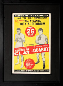 1970 Muhammad Ali vs. Jerry Quarry I ('Return of the Champion') On-Site Boxing Poster