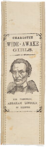Abraham Lincoln: 'Charlotte Wide Awake Girls' Ribbon