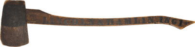 Abraham Lincoln: Wide Awake Marcher Wooden Parade Ax