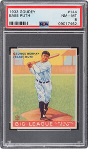 1933 Goudey Babe Ruth #144 PSA NM-MT 8 - Five Superior