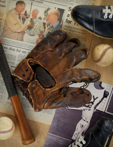 1938-41 Ted Williams Rookie-Era Game Used & Signed Fielder's Glove with Extraordinary Provenance--Photo Matched