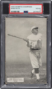 1925 Exhibit Champions Babe Ruth PSA VG-EX - A New to The Hobby Rarity
