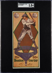 1914 Boston Garter-Color Joe Jackson #6 SGC Fair 1.5 - Only Five SGC or PSA-Graded Examples