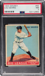 1933 Goudey Lou Gehrig #92 PSA NM 7