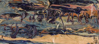 Fine Art - Painting, European:Modern  (1900 1949)  , PETER VAN DEN BRAKEN (Dutch, 1896-1979). Landscape with Windmillon the Horizon, 1931. Oil on canvas. 24 x 29 inches (61...