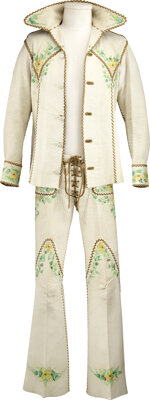 Music Memorabilia:Costumes, Elvis Presley's Two-Piece Custom Chamois Leather Suit....