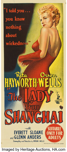 Movie PostersFilm Noir The Lady From Shanghai Columbia 1947 Australian Daybill 13 X30