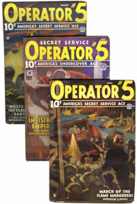 Pulps:Detective, Operator #5 Group (Popular, 1935) Condition: Average VG.... (Total:3 Items)