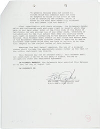 Music Memorabilia:Autographs and Signed Items, Bob Dylan and Hootie &amp; The Blowfish Signed Agreement....(Total: 2 Items)