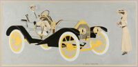 Mainstream Illustration, CLARENCE COLES PHILLIPS (American, 1880-1927). Model 20 HudsonMotor Car, ad illustration. Gouache on board. 16 x 33.5 i...