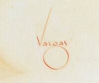 Pin-up and Glamour Art, ALBERTO VARGAS (American, 1896-1982). Varga Girl, circa1940s-50s. Watercolor and pencil on board. 14.75 x 21 in.. Signe...