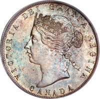 Canada, Canada: Victoria 50 Cents 1870 No LCW,...