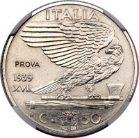 Italy, Italy: Vittorio Emanuele III PROVA Set 1939R,... (Total: 6 coins)