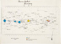 Transportation:Space Exploration, Apollo 10 Flown CSM Star Chart Directly from the PersonalCollection of Mission Command Module Pilot John Young, Signed andCe...