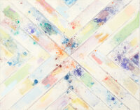 Fine Art - Work on Paper:Print, KENNETH NOLAND (American, 1924-2010). Untitled (MK-82-B-11),1982. Monotype in colors . 22-3/4 x 30 inches (57.8 x 76.2 ...