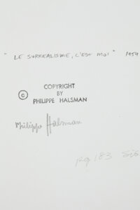 Photographs:Contemporary, PHILIPPE HALSMAN (American, 1906-1979). Le Surrealisme, C'estMoi (Salvador Dal&Atilde;&shy;), 1954. Gelatin silver. Paper: 11-7/8 x...