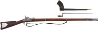 Military & Patriotic:Civil War, Fine condition U.S. M1863 Type II .58 Caliber SpringfieldPercussion Rifled Musket, Springfield / 1864, with Attached SilverP...
