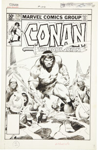 Original Comic Art:Covers, John Buscema Conan the Barbarian #124 Cover Original Art(Marvel, 1981)....