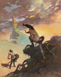 Original Comic Art:Illustrations, Frank Frazetta Pony Tail (The Tritonian RingPaperback Cover) Original Art (Paperback Library, 1967)....