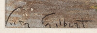 Fine Art - Work on Paper:Drawing, VICTOR GABRIEL GILBERT (French, 1847-1933). Marchands aux Bordsde la Seine, Paris. Pastel on paper . 16-1/2 x 22-1/2 in...