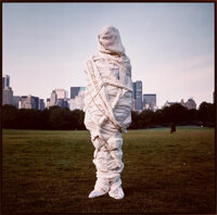 Photographs:20th Century, ANNIE LEIBOVITZ (American, b. 1949). Christo, New York City,Central Park, 1981. Cibachrome, 1981. Image: 14-1/4 x 14-1/...