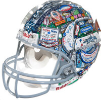 Football Collectibles:Helmets, Dallas Cowboys 50th Anniversary Celebratory Helmet Created by 3-DPop Artist Charles Fazzino Benefiting The Salvation Army....