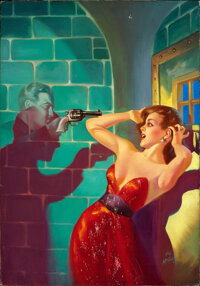 Pulp, Pulp-like, Digests, and Paperback Art, HAROLD W. MCCAULEY (American, 1913-1977). The Ghost That HauntedHitler, Fantastic Adventures pulp cover, December 1942...(Total: 2 Items)