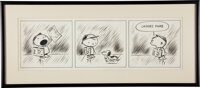 Original Comic Art:Comic Strip Art, Charles Schulz Unprecedented, Unpublished Pre-Peanuts DailyTry-Out Comic Strip Original Art (c. 1949)....