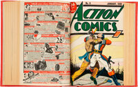 Golden Age (1938-1955):Superhero, Action Comics #1-24 Bound Volumes (DC, 1938-40).... (Total: 2Items)