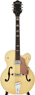 Musical Instruments:Electric Guitars, 1957 Gretsch Streamliner-6189 Two Tone Bamboo Yellow/ CopperSemi-Hollow Body Electric Guitar, Serial # 26678....