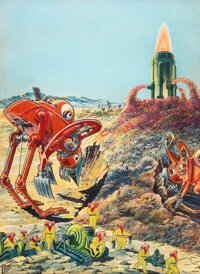Art:Illustration Art - Pulp, FRANK R. PAUL (American,1884-1963),. Science Wonder Stories,pulp cover, September 1929 . Watercolor and gouache on boar...
