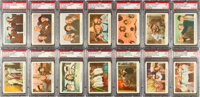 Non-Sport Cards:Sets, 1959 Fleer The Three Stooges High Grade Complete Set (96) With 19PSA MINT 9's Plus Wrapper. ...