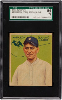 Baseball Cards:Singles (1930-1939), 1933 Goudey Napoleon Lajoie #106 SGC 84 NM 7....