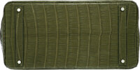 Luxury Accessories:Bags, Hermes 40cm Matte Vert Veronese Alligator Birkin Bag with PalladiumHardware. ...