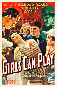 Movie Posters:Drama, Girls Can Play (Columbia, 1937). One Sheet (27" X 41"). Drama.. ...