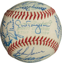 Autographs:Baseballs, 1961 New York Yankees Team Signed Baseball, PSA/DNA NM-MT+ 8.5....
