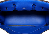Luxury Accessories:Bags, Hermes 35cm Electric Blue Togo Leather Birkin Bag with PalladiumHardware. ...