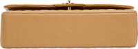 Luxury Accessories:Bags, Chanel Classic Beige Caviar Leather Double Flap Bag with GoldHardware. ...
